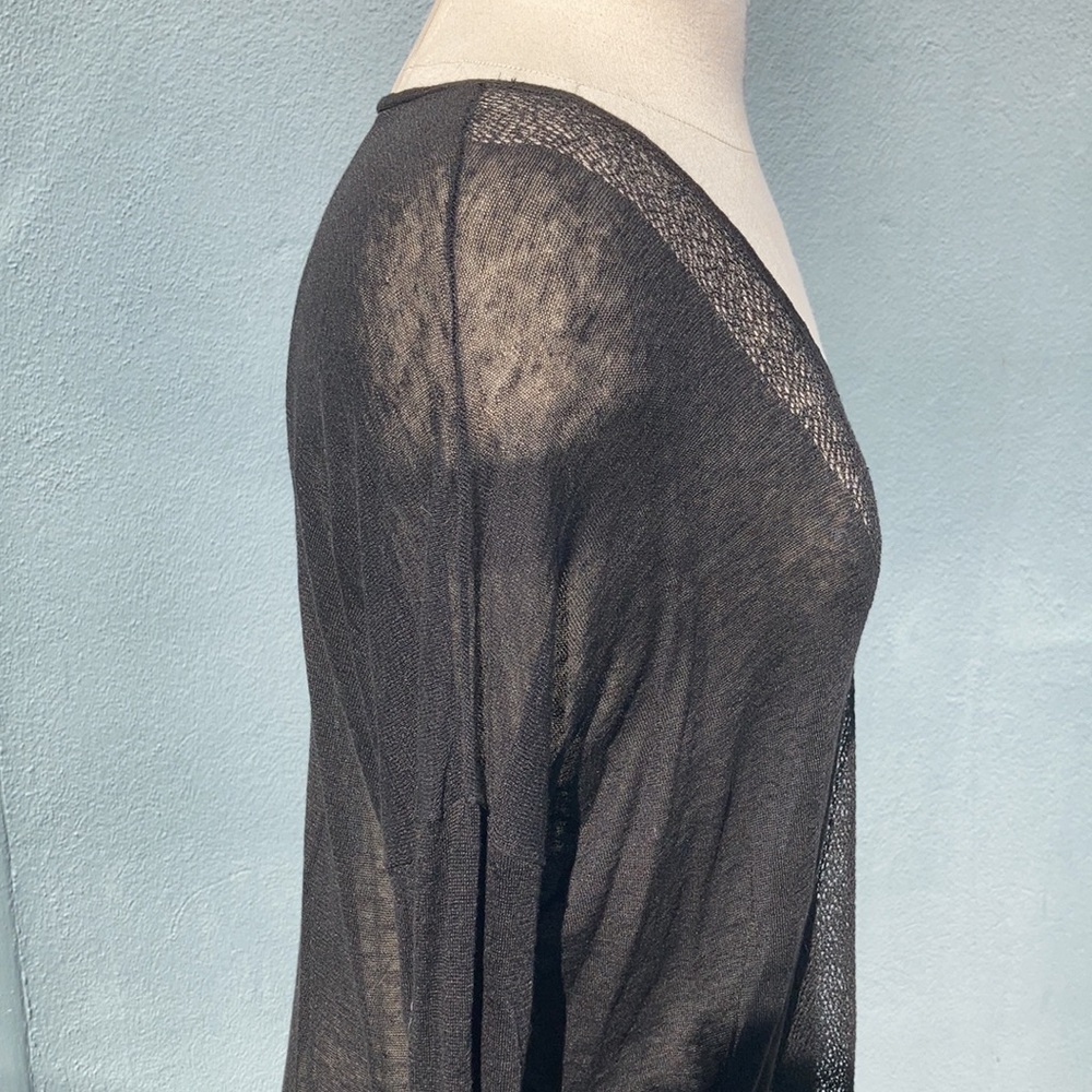 Eileen Fisher Loose Stitch Knit Lightweight Sheer Pullover - Picture 6 of 9
